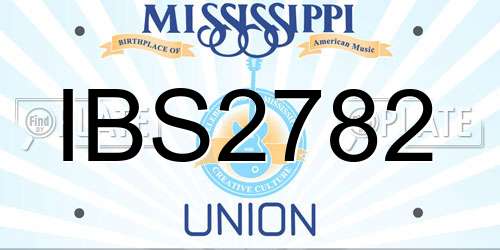 IBS2782 Mississippi License Plate