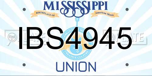 IBS4945 Mississippi License Plate