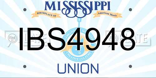 IBS4948 Mississippi License Plate