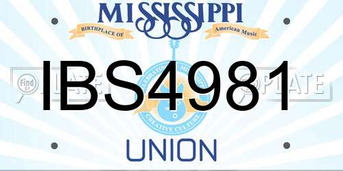 IBS4981 Mississippi License Plate
