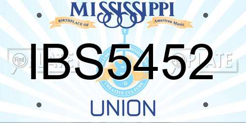 IBS5452 Mississippi License Plate