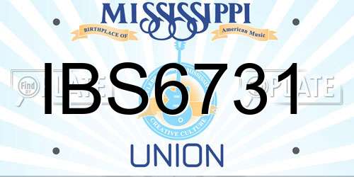 IBS6731 Mississippi License Plate