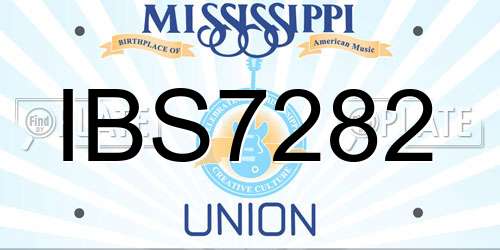 IBS7282 Mississippi License Plate