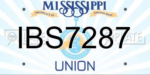 IBS7287 Mississippi License Plate