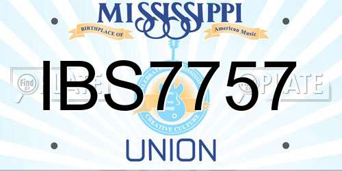 IBS7757 Mississippi License Plate