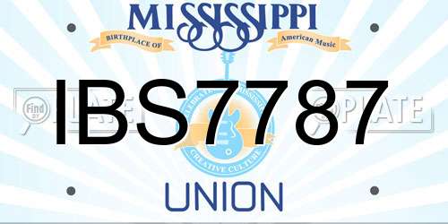 IBS7787 Mississippi License Plate