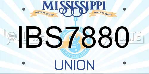 IBS7880 Mississippi License Plate