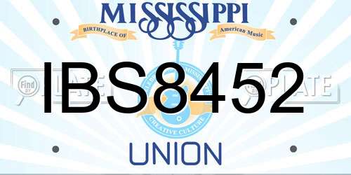 IBS8452 Mississippi License Plate