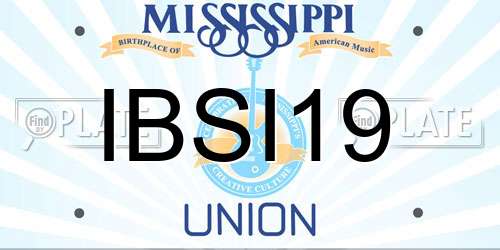 IBSI19 Mississippi License Plate