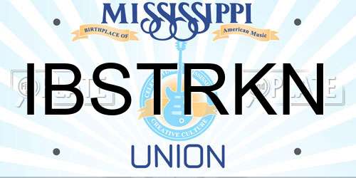 IBSTRKN Mississippi License Plate