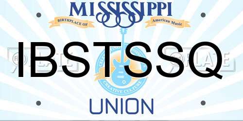 IBSTSSQ Mississippi License Plate