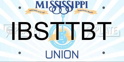 IBSTTBT Mississippi License Plate