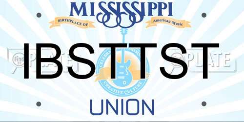 IBSTTST Mississippi License Plate