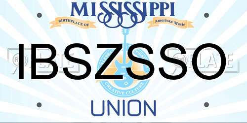 IBSZSSO Mississippi License Plate