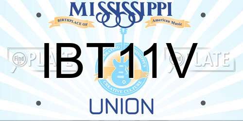 IBT11V Mississippi License Plate