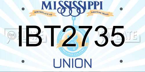 IBT2735 Mississippi License Plate