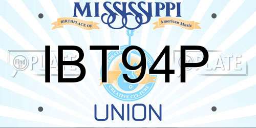 IBT94P Mississippi License Plate