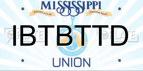 IBTBTTD Mississippi License Plate