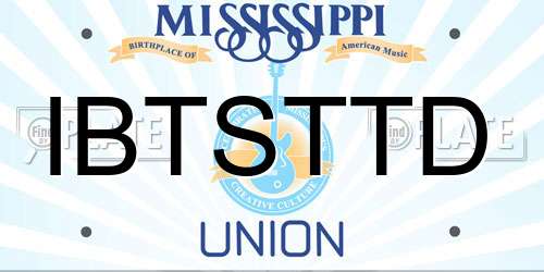 IBTSTTD Mississippi License Plate
