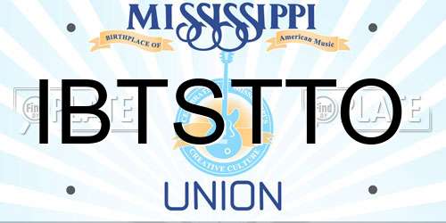 IBTSTTO Mississippi License Plate