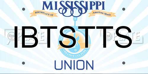 IBTSTTS Mississippi License Plate