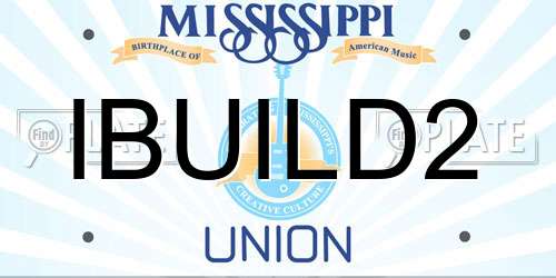 IBUILD2 Mississippi License Plate