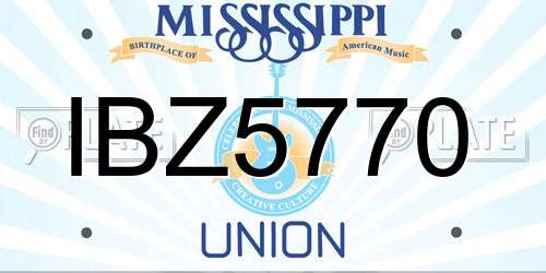 IBZ5770 Mississippi License Plate