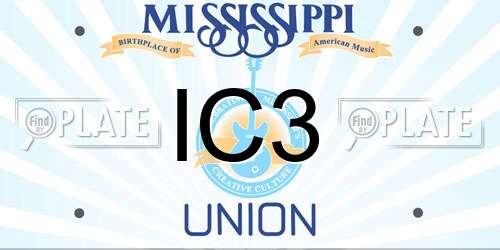 IC3 Mississippi License Plate