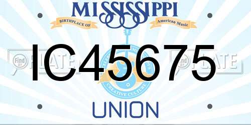 IC45675 Mississippi License Plate