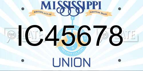 IC45678 Mississippi License Plate