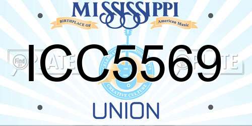 ICC5569 Mississippi License Plate
