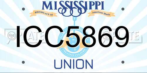 ICC5869 Mississippi License Plate