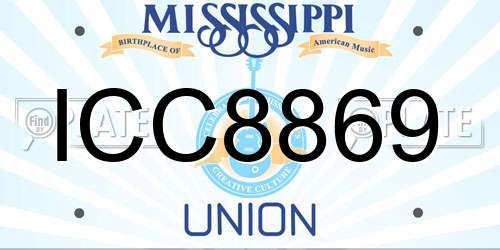ICC8869 Mississippi License Plate