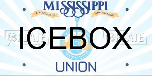 ICEBOX Mississippi License Plate