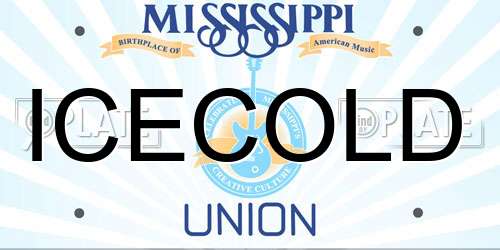 ICECOLD Mississippi License Plate