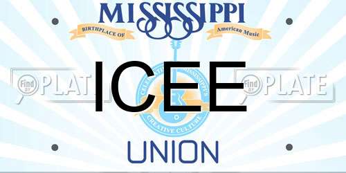 ICEE Mississippi License Plate