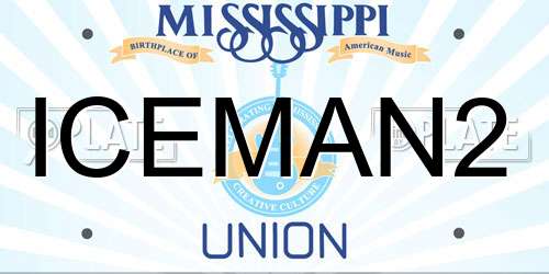 ICEMAN2 Mississippi License Plate