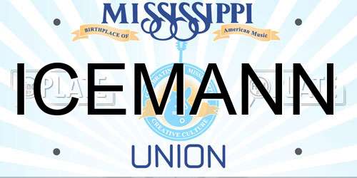 ICEMANN Mississippi License Plate