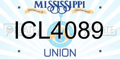 ICL4089 Mississippi License Plate