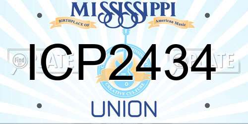 ICP2434 Mississippi License Plate