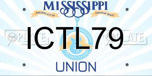 ICTL79 Mississippi License Plate