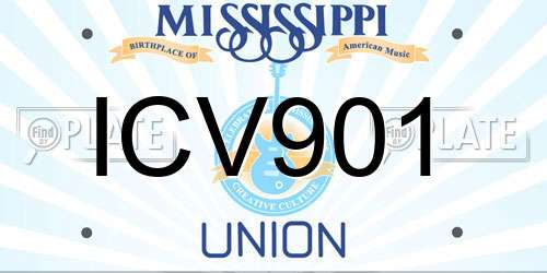 ICV901 Mississippi License Plate