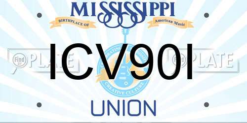 ICV90I Mississippi License Plate