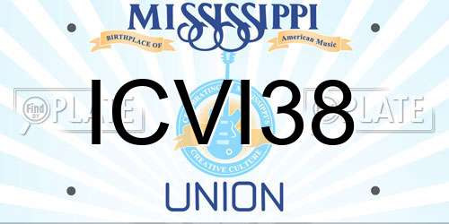 ICVI38 Mississippi License Plate
