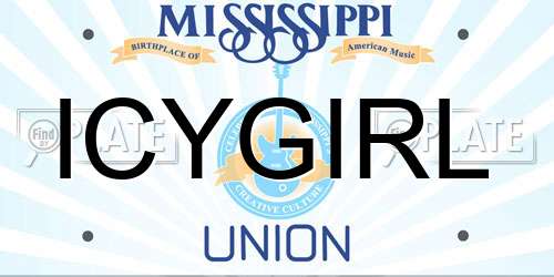 ICYGIRL Mississippi License Plate