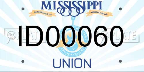 ID00060 Mississippi License Plate
