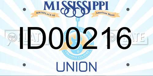 ID00216 Mississippi License Plate