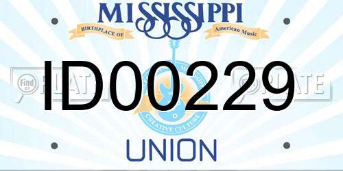 ID00229 Mississippi License Plate