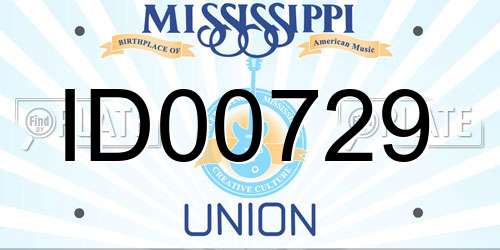 ID00729 Mississippi License Plate