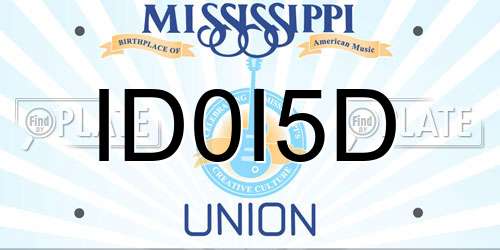 ID0I5D Mississippi License Plate